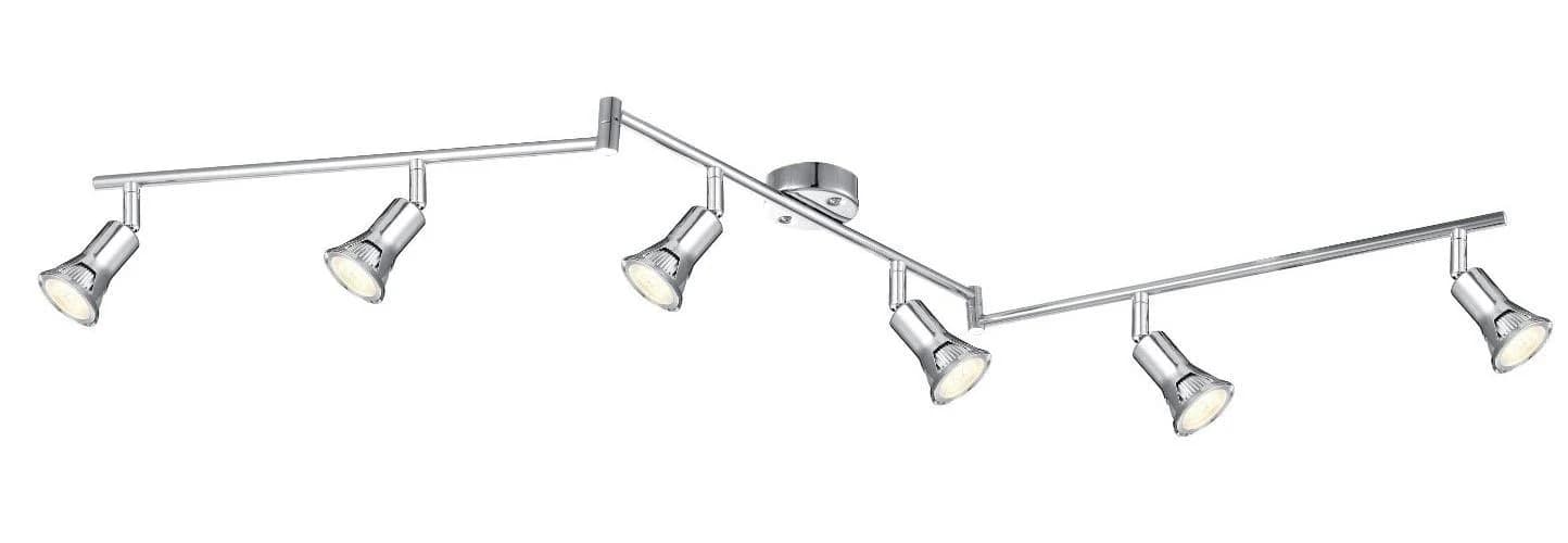 GLOBO LIGHTING LED Deckenleuchte Chrom Metallschirm Verchromt Warmweiß