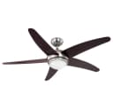 GLOBO LIGHTING Deckenventilator mit Fernbedienung, Braun/Nickel matt Bild 1