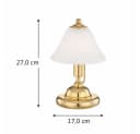 GLOBO LIGHTING Schreibtischlampe Messing Glas Touch Schalter Bild 3