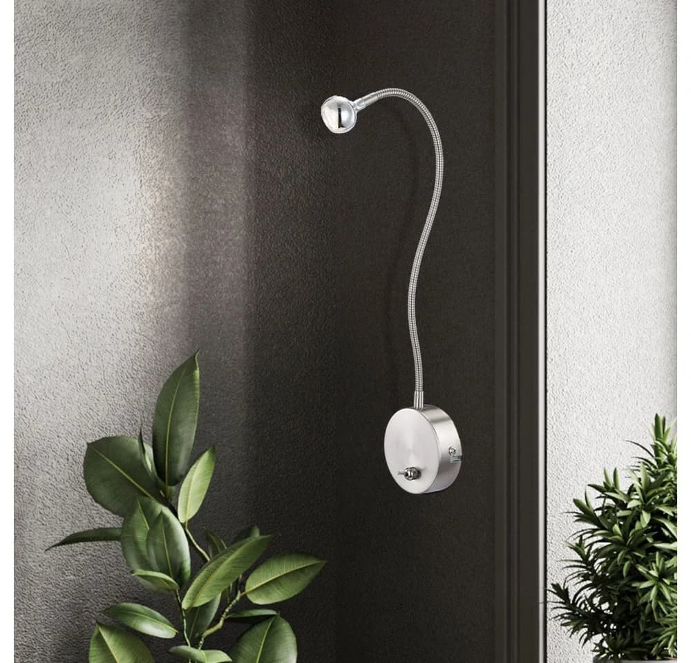GLOBO LIGHTING LED Wandleuchte Nickel Matt Chrom Warmweiß - Bild 4