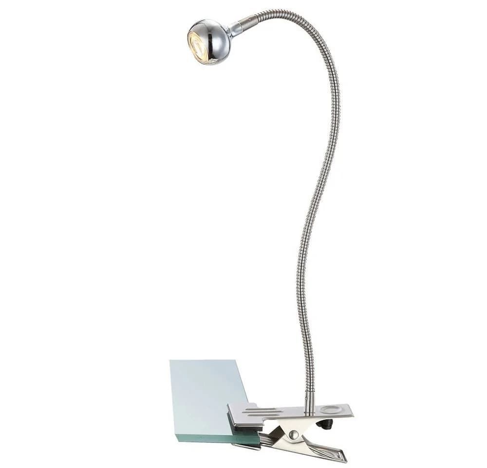 GLOBO LIGHTING Klemmleuchte LED Warmweiß Chrom Flexo Spot - Bild 2