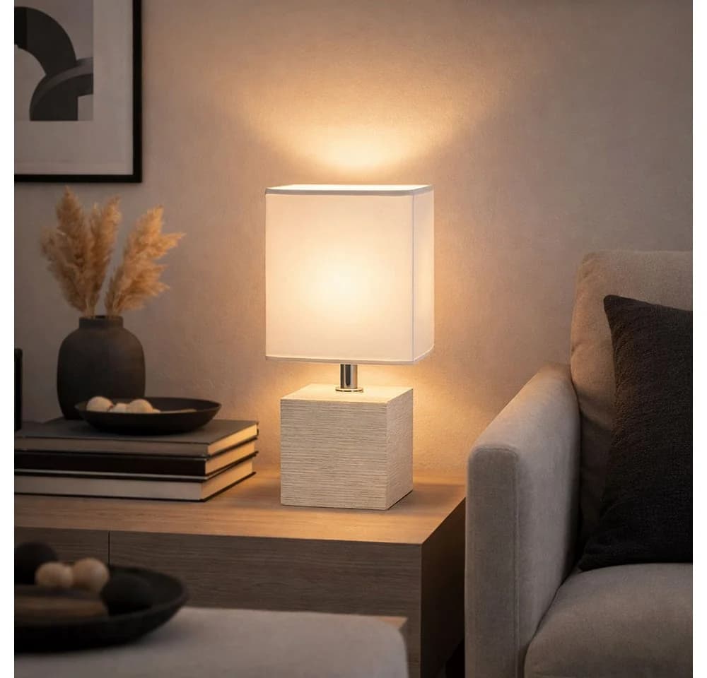 GLOBO LIGHTING Tischleuchte Keramik Beige - Bild 4