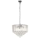 GLOBO LIGHTING Hängeleuchte 4-flammig verchromt mit Acrylkristallen Bild 2