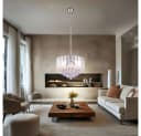 GLOBO LIGHTING Hängeleuchte 4-flammig verchromt mit Acrylkristallen Bild 3
