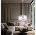 GLOBO LIGHTING Hängeleuchte 4-flammig verchromt mit Acrylkristallen Bild 4
