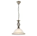 GLOBO LIGHTING Hängeleuchte Altmessing Glas Weiß E27 Bild 2