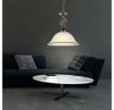 GLOBO LIGHTING Hängeleuchte Altmessing Glas Weiß E27 Bild 5