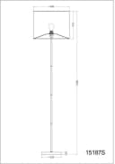 GLOBO LIGHTING Stehlampe AMY Nickel matt Textil gold Bild 5
