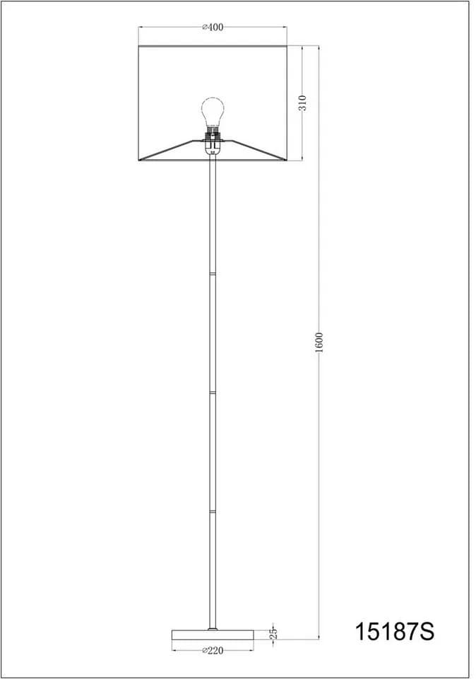 GLOBO LIGHTING Stehlampe AMY Nickel matt Textil gold - Bild 5