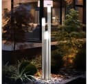GLOBO LIGHTING LED Außen-Stehlampe 3-fach Edelstahl Warmweiß IP44 Bild 4