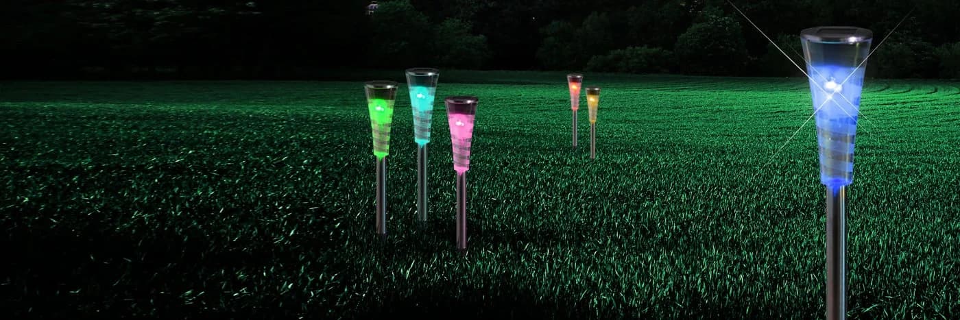 GLOBO LIGHTING Solarleuchte LED RGB Silber 5er Set Garten