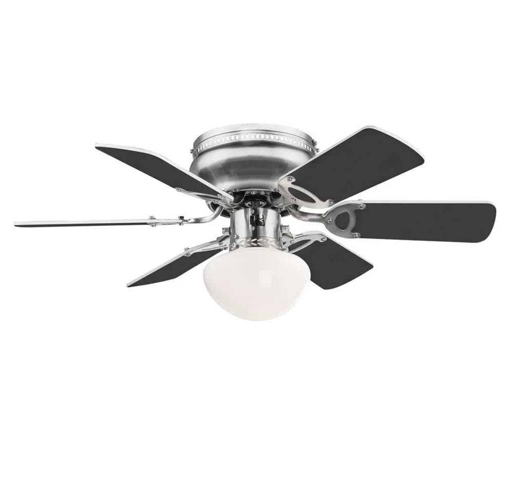 GLOBO LIGHTING Deckenventilator mit Beleuchtung, wendbare Flügel Weiß/Graphit