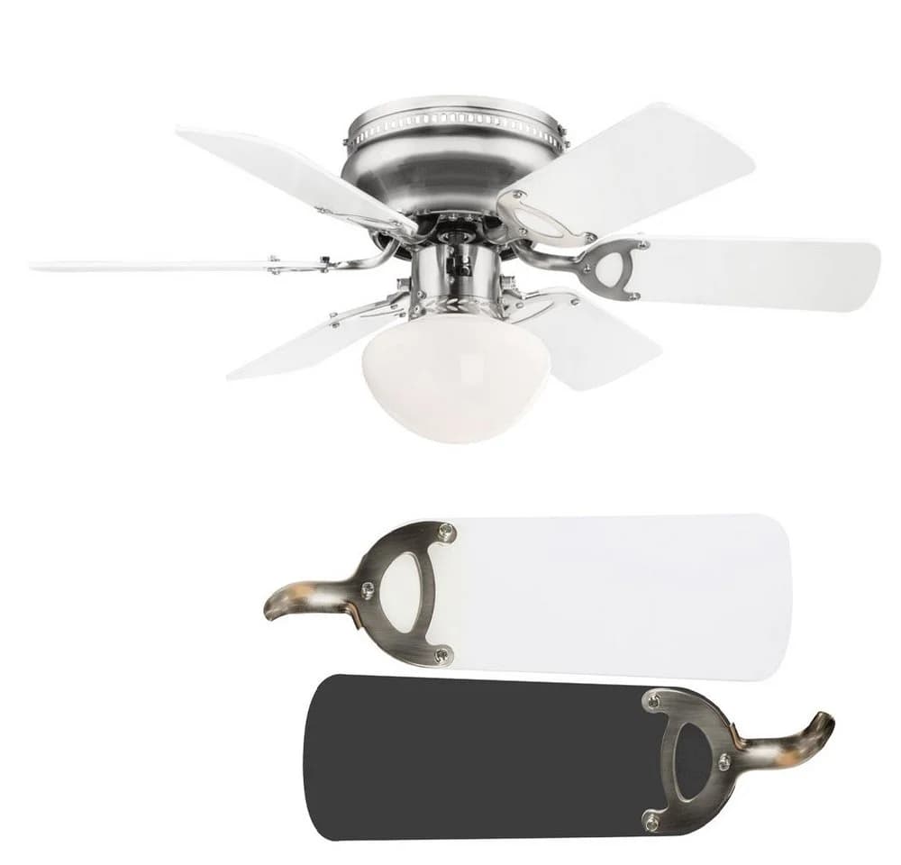 GLOBO LIGHTING Deckenventilator mit Beleuchtung, wendbare Flügel Weiß/Graphit - Bild 5