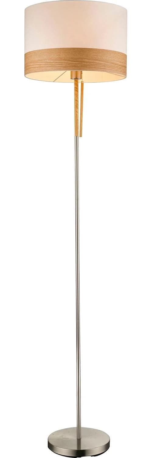 Stehleuchte Libba mit Zugschalter Creme Braun