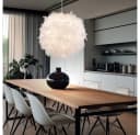 GLOBO LIGHTING Pendelleuchte Weiß mit Feder-Optik Bild 1