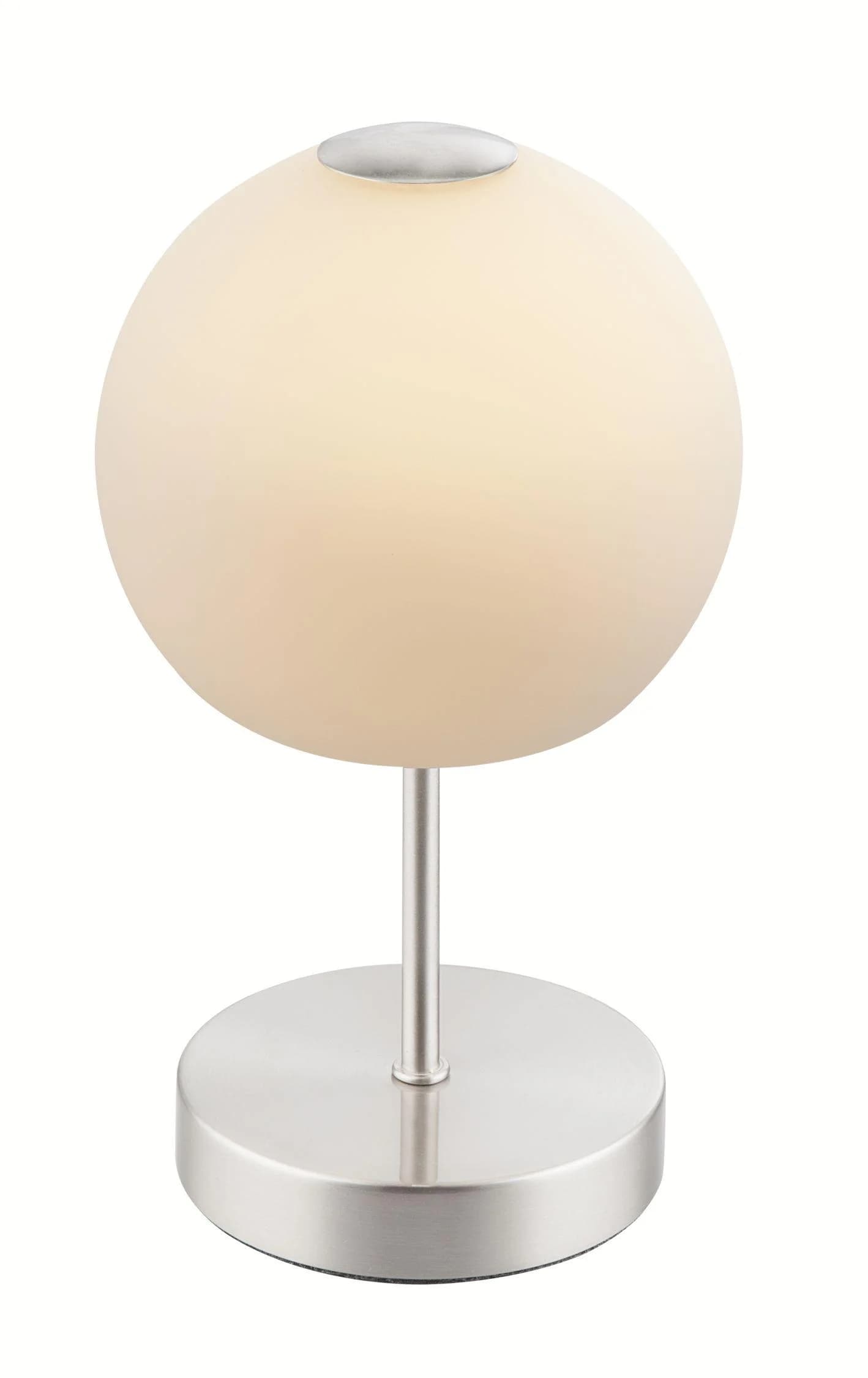 Globo Tischleuchte TRUDE Nickel matt opal-weiß
