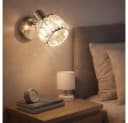 GLOBO LIGHTING Wandleuchte Glaskristalle Chrom Innen Beleuchtung Bild 3
