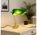 GLOBO LIGHTING Bankerlampe Grün Messing Acryl Bild 3