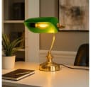 GLOBO LIGHTING Bankerlampe Grün Messing Acryl Bild 4