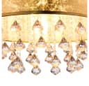 GLOBO LIGHTING Deckenleuchte Blattgold Metall Textil mit Kristallbehang Bild 5