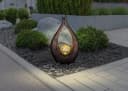 GLOBO LIGHTING LED Solarleuchte Kunststof Bronzefarben mit Crackle-Glas Bild 1