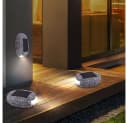 GLOBO LIGHTING 3er Set Solar Gartenleuchte Grau Stein Design Bild 1