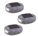 GLOBO LIGHTING 3er Set Solar Gartenleuchte Grau Stein Design Bild 2