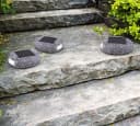 GLOBO LIGHTING 3er Set Solar Gartenleuchte Grau Stein Design Bild 5