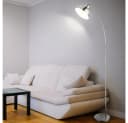 GLOBO LIGHTING Bogenstehleuchte Chrom Matt Nickel Schwenkbar Bild 1