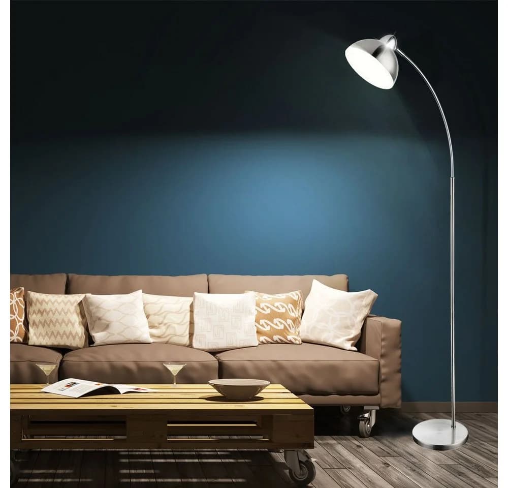 GLOBO LIGHTING Bogenstehleuchte Chrom Matt Nickel Schwenkbar - Bild 4