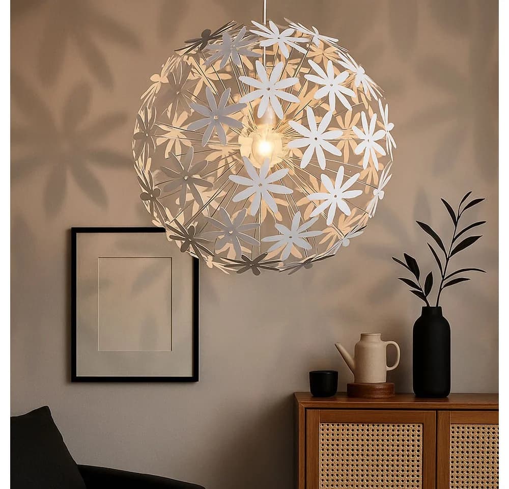 Globo Hängeleuchte Weiß Kunststoff Kugel 150 cm