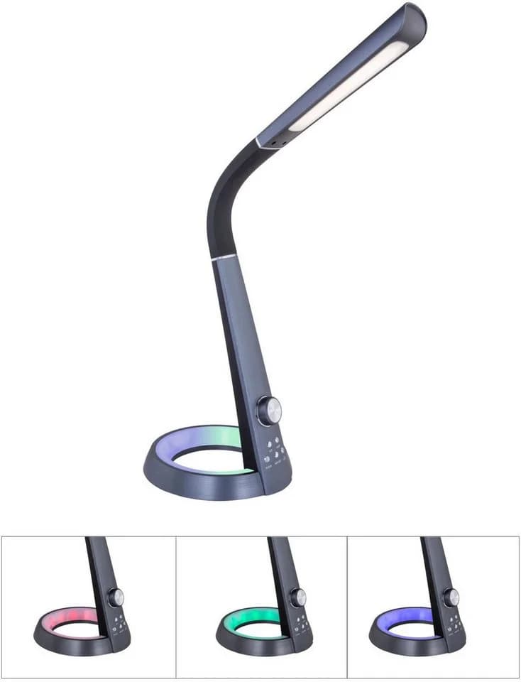 GLOBO LIGHTING LED-Tischlampe Mitti Schwarz mit USB-Anschluss
