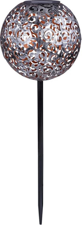 GLOBO LIGHTING Solarleuchte Garten Kugel Silber LED Warmweiß - Bild 2