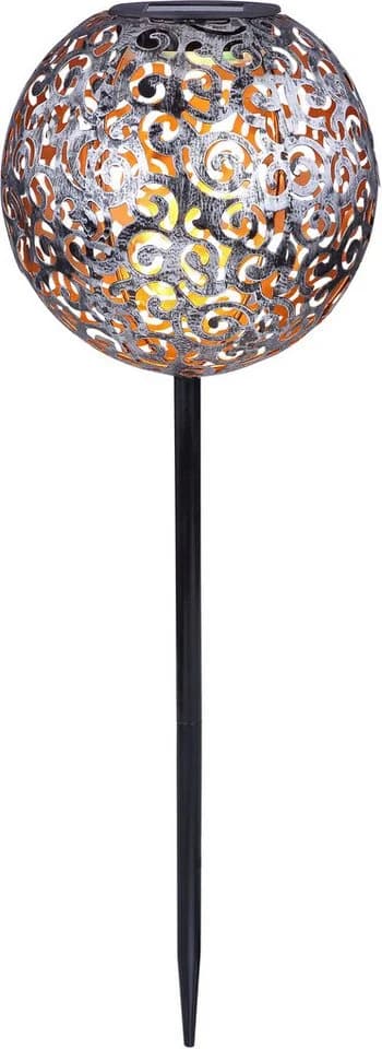 GLOBO LIGHTING Solarleuchte Garten Kugel Silber LED Warmweiß - Bild 3