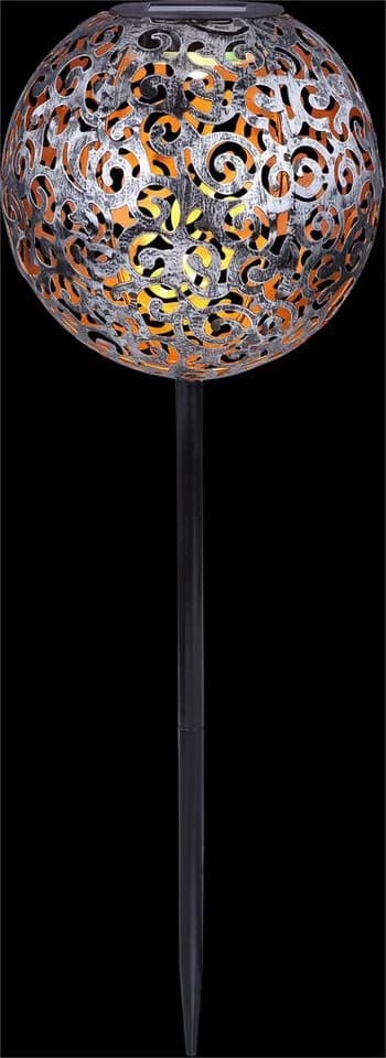 GLOBO LIGHTING Solarleuchte Garten Kugel Silber LED Warmweiß - Bild 5
