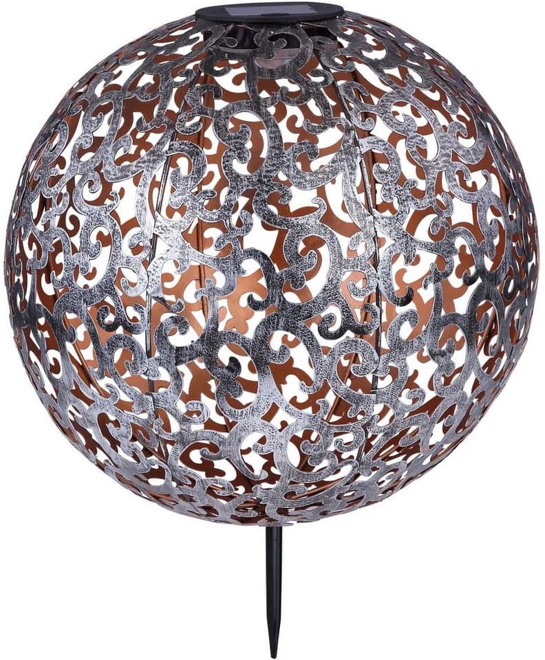 GLOBO LIGHTING Solarleuchte SOLAR Warmweiß Metall Garten - Bild 2