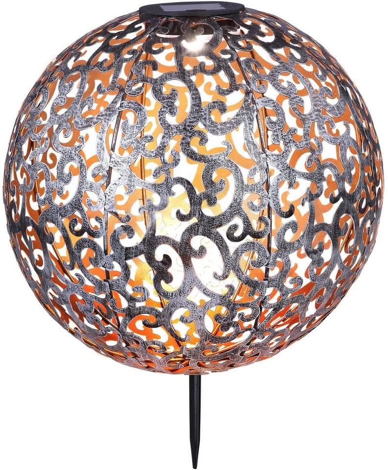 GLOBO LIGHTING Solarleuchte SOLAR Warmweiß Metall Garten - Bild 3