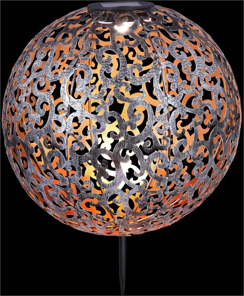 GLOBO LIGHTING Solarleuchte SOLAR Warmweiß Metall Garten - Bild 5