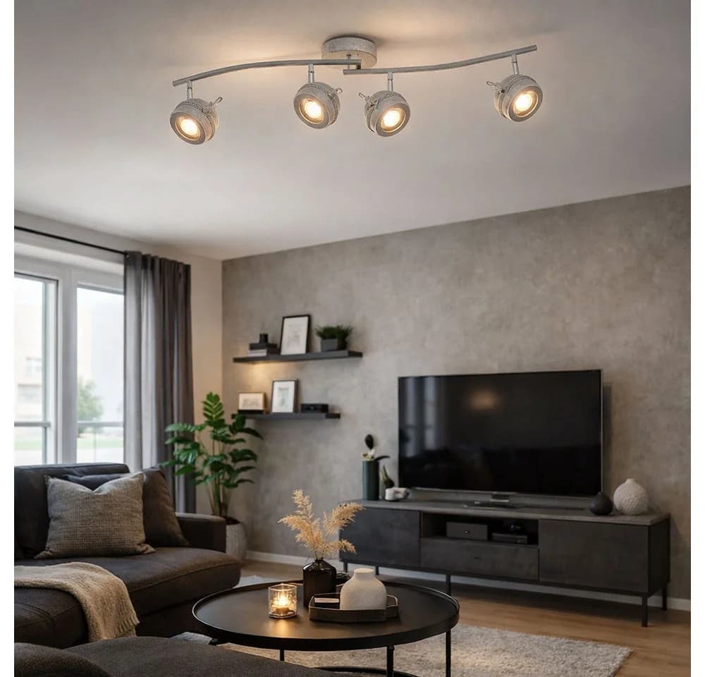 GLOBO LIGHTING LED Deckenleuchte Warmweiß Metallgrau - Bild 3