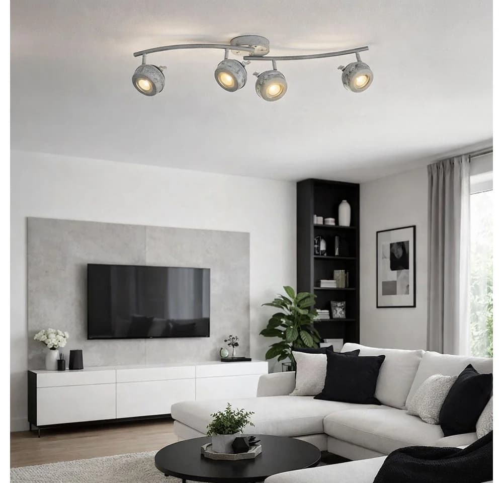 GLOBO LIGHTING LED Deckenleuchte Warmweiß Metallgrau - Bild 5
