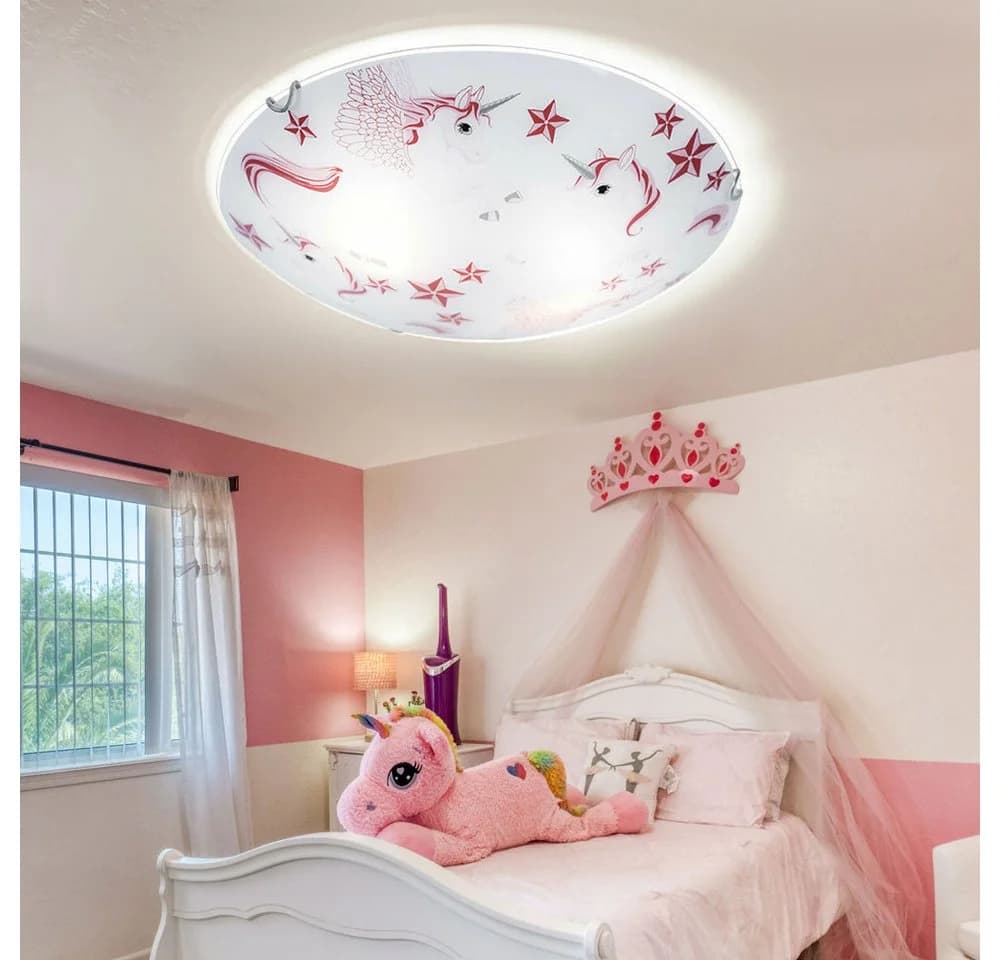 GLOBO LIGHTING Deckenleuchte Kinderzimmer Weiß Rosa LED - Bild 4