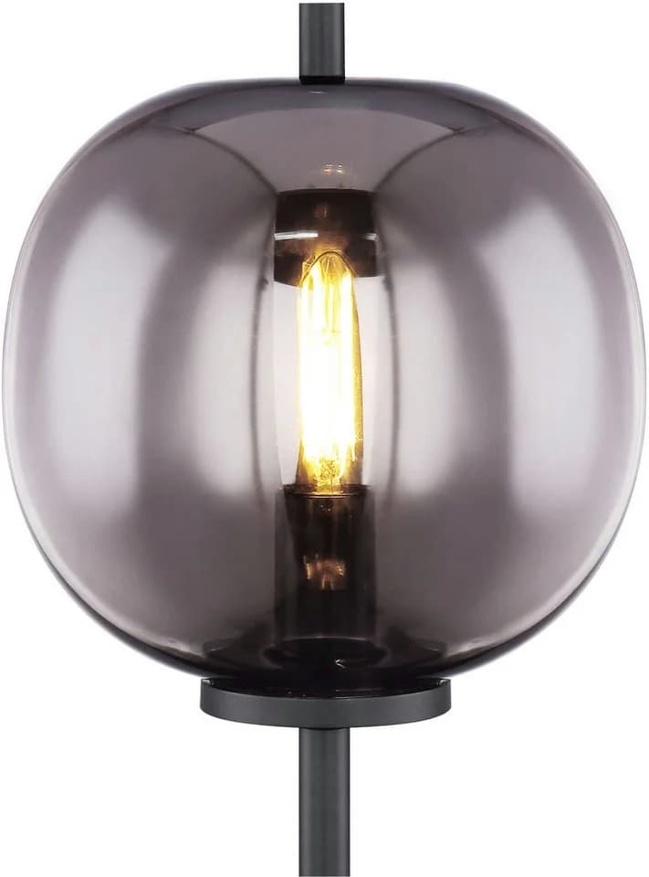 GLOBO LIGHTING Tischleuchte BLACKY Schwarz Metall Glas - Bild 3