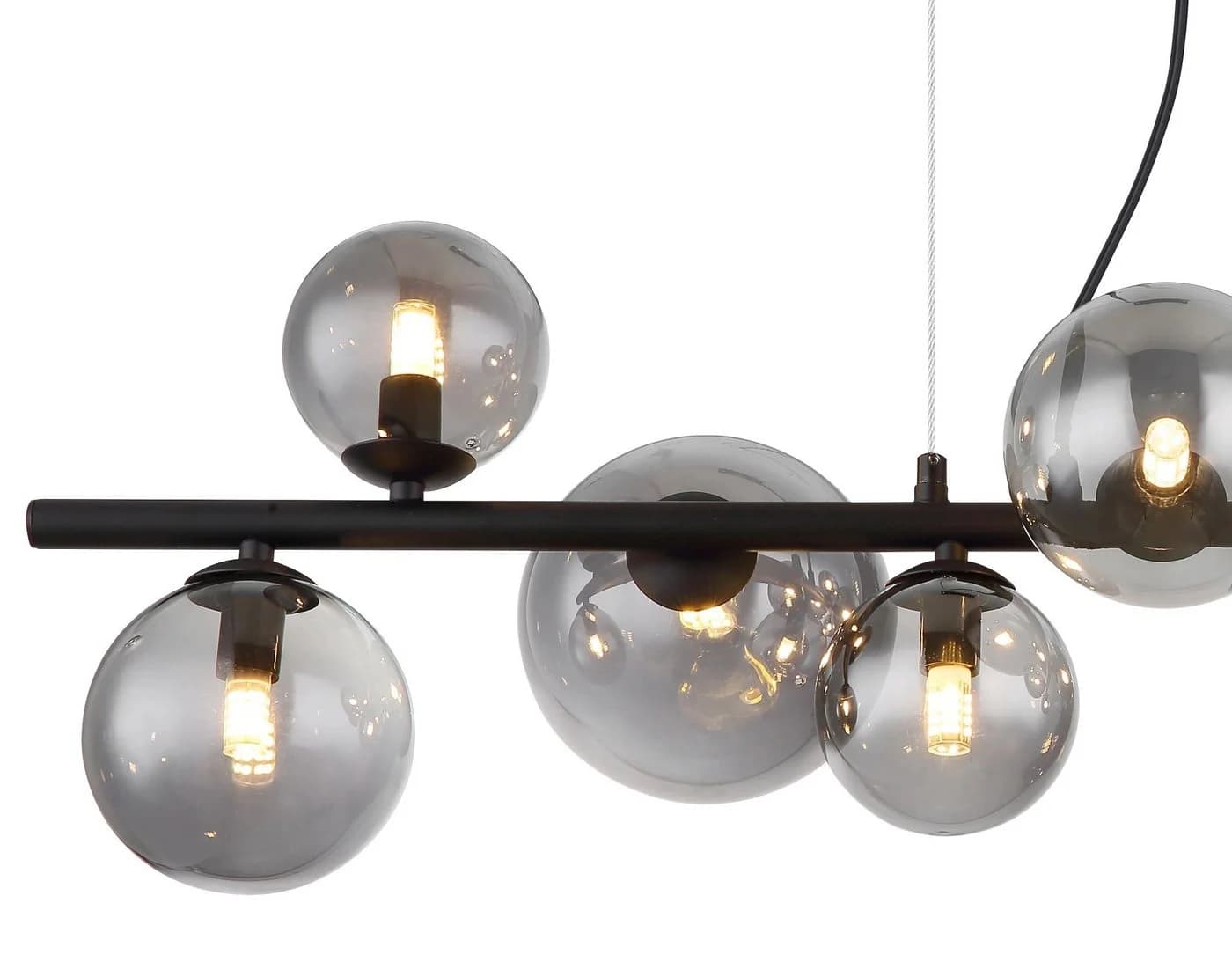 GLOBO LIGHTING LED-Hängeleuchte RIHA Schwarz Glas - Bild 5