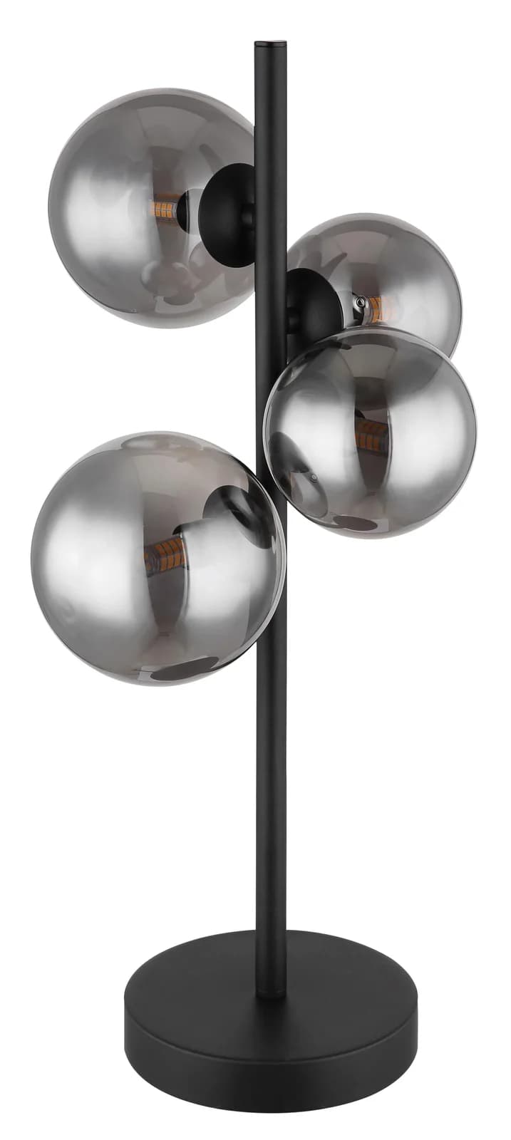 GLOBO LIGHTING Tischleuchte RIHA Schwarz Matt Glas
