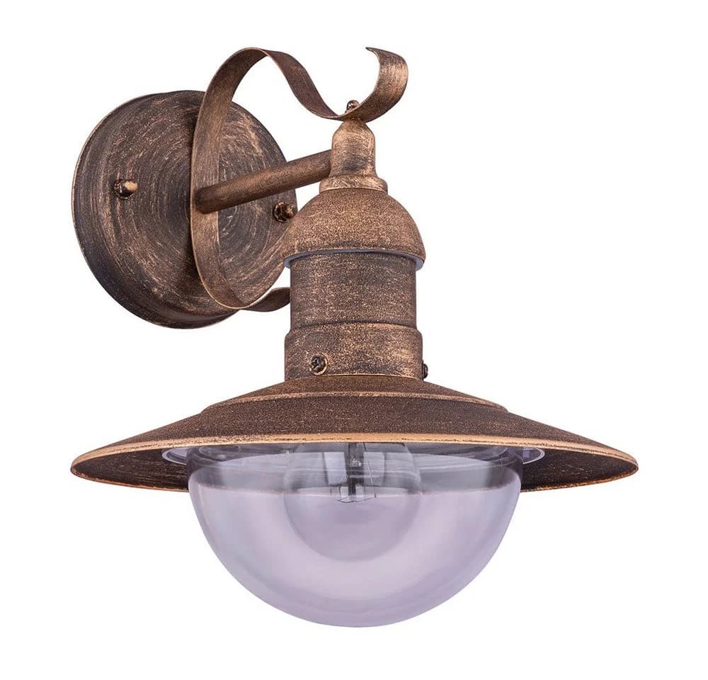 GLOBO LIGHTING Außen-Wandleuchte Retro Gold Patiniert E27 - Bild 2