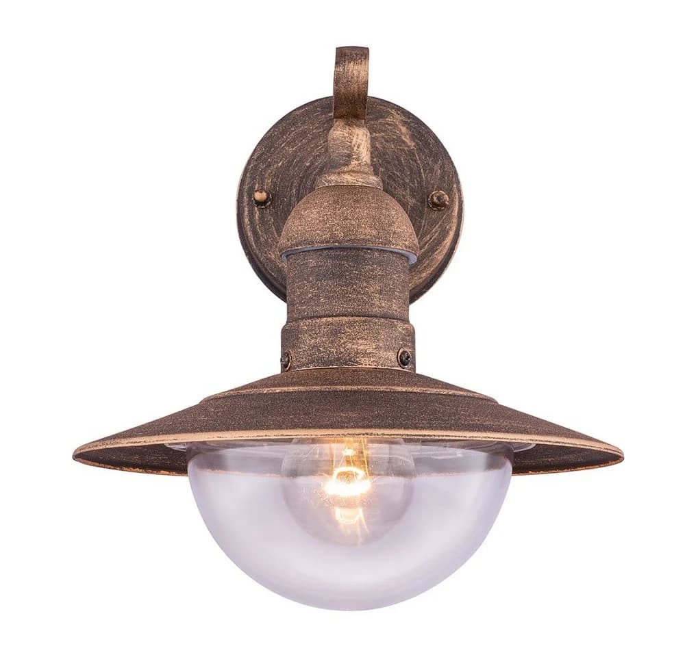 GLOBO LIGHTING Außen-Wandleuchte Retro Gold Patiniert E27 - Bild 5