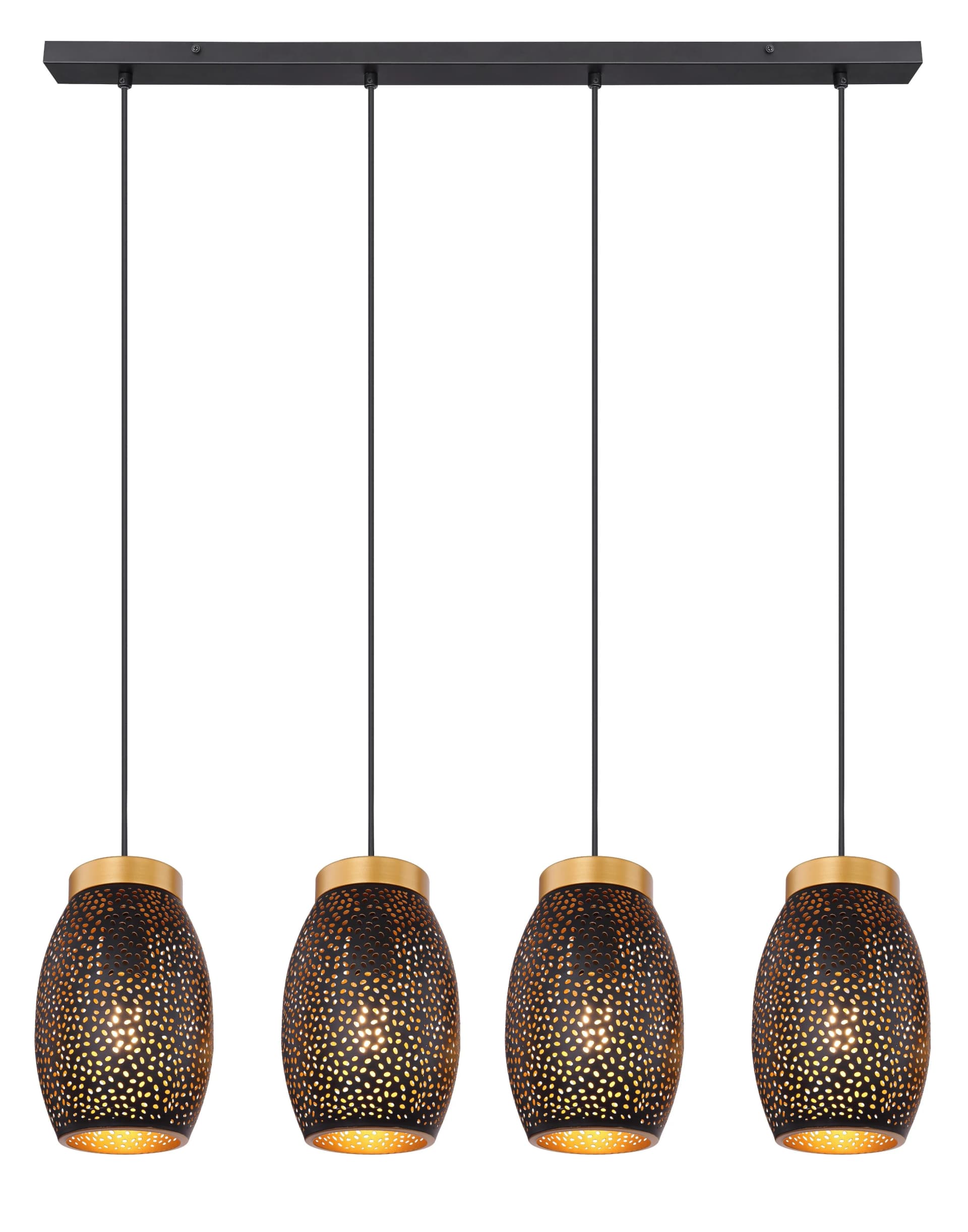 GLOBO LIGHTING Hängeleuchte NARRI goldfarben 4x E14