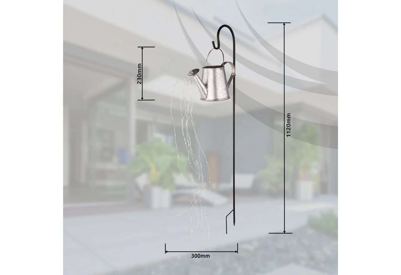 GLOBO LIGHTING LED Solarleuchte Metall Silbergrau 80 LEDs Warmweiß Garten - Bild 5