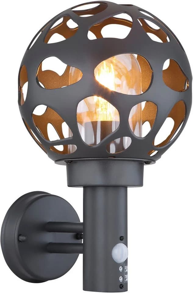 GLOBO LIGHTING Außen-Wandleuchte HILARIO Anthrazit mit Bewegungsmelder - Bild 2