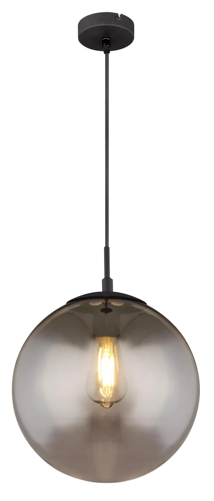 GLOBO LIGHTING Hängeleuchte BLAMA Schwarz Matt Glas E27